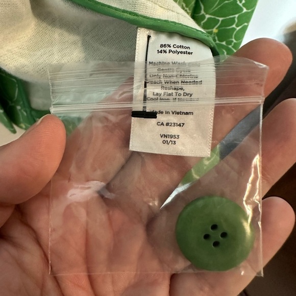 Talbots Medium Knit Blazer Green Pastel Floral Jacket with Jacket Pockets 14 - Picture 7 of 16